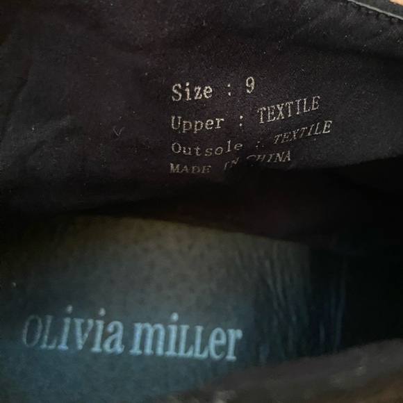 Olivia Miller Black Snake-detailed Ankle Booties Size 9 - Picture 6 of 6